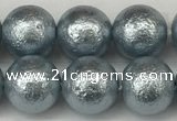 CSB2283 15.5 inches 10mm round wrinkled shell pearl beads wholesale