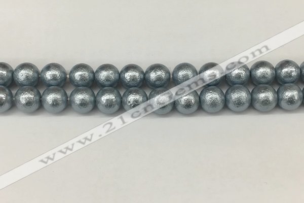 CSB2283 15.5 inches 10mm round wrinkled shell pearl beads wholesale