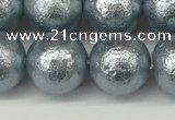 CSB2284 15.5 inches 12mm round wrinkled shell pearl beads wholesale