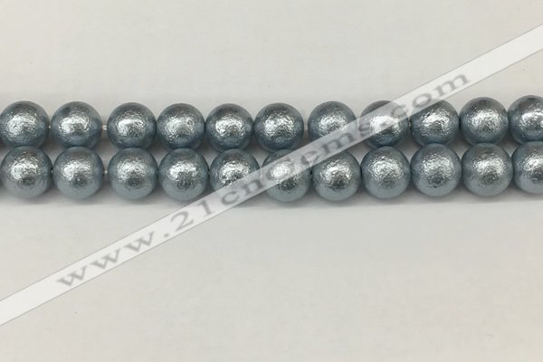 CSB2284 15.5 inches 12mm round wrinkled shell pearl beads wholesale