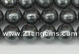 CSB2290 15.5 inches 4mm round wrinkled shell pearl beads wholesale