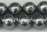 CSB2292 15.5 inches 8mm round wrinkled shell pearl beads wholesale