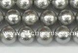 CSB2301 15.5 inches 6mm round wrinkled shell pearl beads wholesale