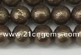 CSB2311 15.5 inches 6mm round wrinkled shell pearl beads wholesale