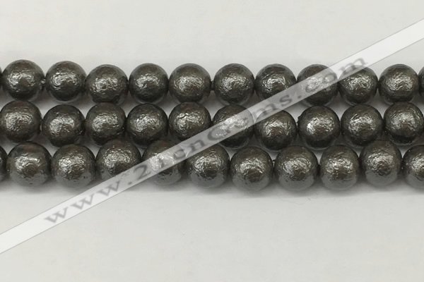 CSB2326 15.5 inches 16mm round wrinkled shell pearl beads wholesale