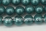 CSB2330 15.5 inches 4mm round wrinkled shell pearl beads wholesale