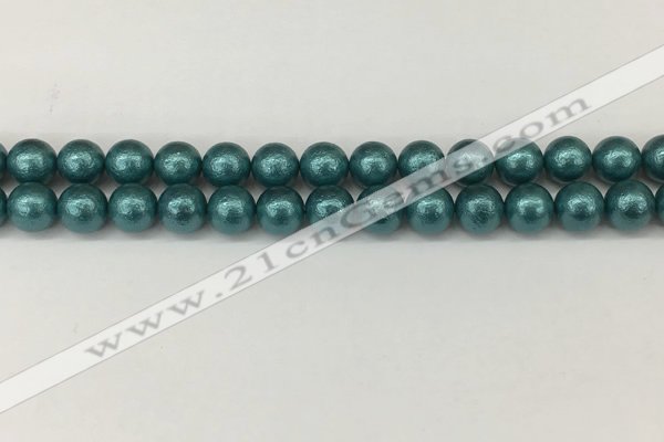 CSB2332 15.5 inches 8mm round wrinkled shell pearl beads wholesale