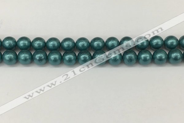 CSB2333 15.5 inches 10mm round wrinkled shell pearl beads wholesale