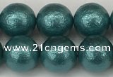 CSB2334 15.5 inches 12mm round wrinkled shell pearl beads wholesale