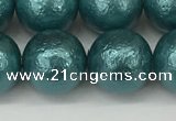 CSB2336 15.5 inches 16mm round wrinkled shell pearl beads wholesale