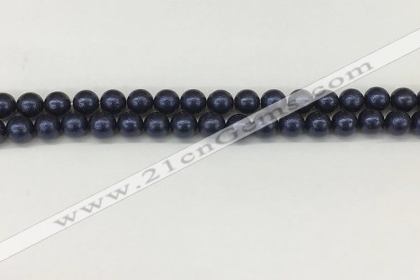 CSB2340 15.5 inches 4mm round wrinkled shell pearl beads wholesale