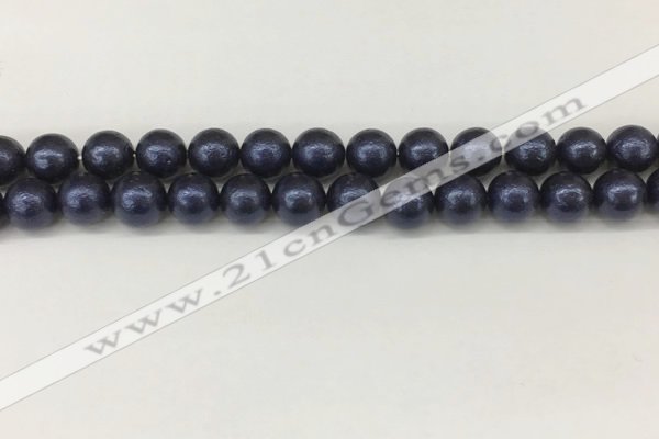 CSB2342 15.5 inches 8mm round wrinkled shell pearl beads wholesale