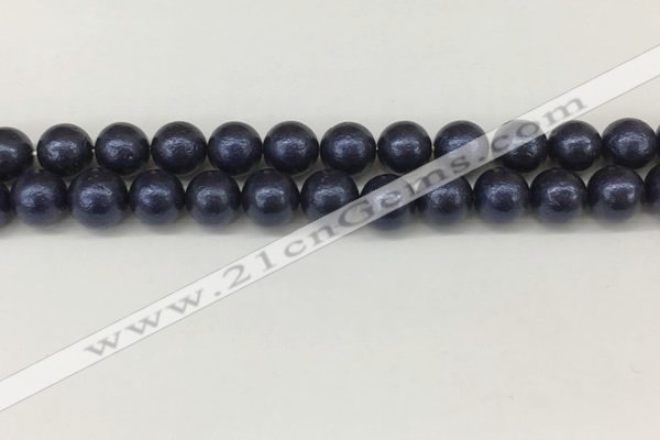 CSB2343 15.5 inches 10mm round wrinkled shell pearl beads wholesale