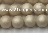 CSB2371 15.5 inches 6mm round matte wrinkled shell pearl beads
