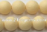 CSB2382 15.5 inches 8mm round matte wrinkled shell pearl beads