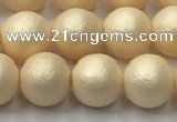 CSB2391 15.5 inches 6mm round matte wrinkled shell pearl beads