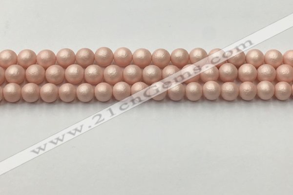 CSB2411 15.5 inches 6mm round matte wrinkled shell pearl beads