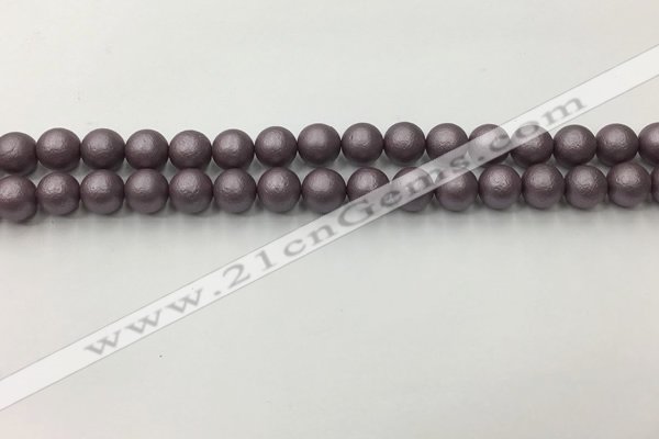 CSB2441 15.5 inches 6mm round matte wrinkled shell pearl beads