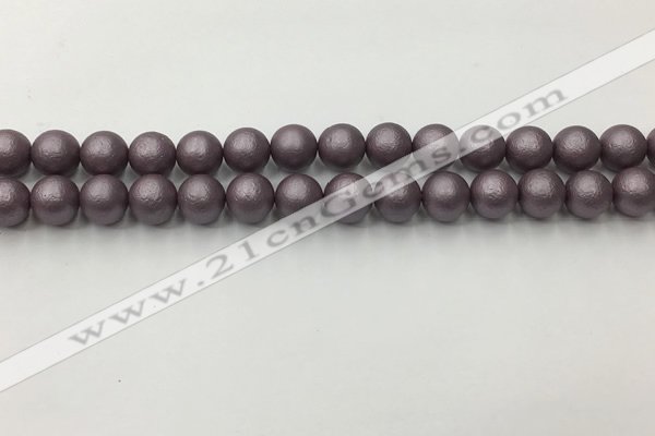 CSB2442 15.5 inches 8mm round matte wrinkled shell pearl beads