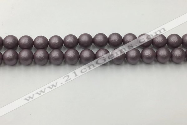 CSB2443 15.5 inches 10mm round matte wrinkled shell pearl beads