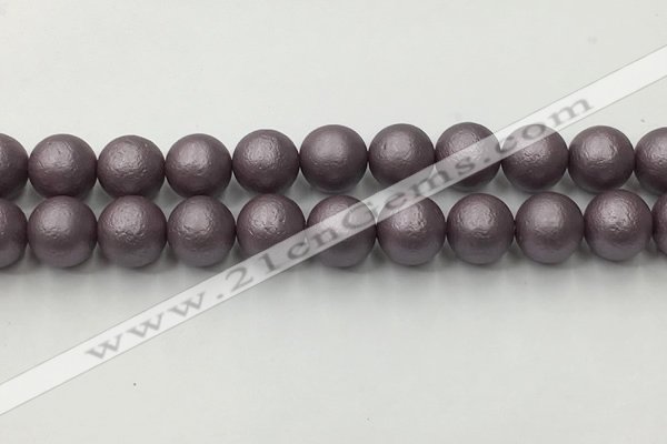 CSB2446 15.5 inches 16mm round matte wrinkled shell pearl beads