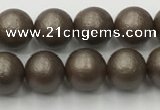 CSB2511 15.5 inches 6mm round matte wrinkled shell pearl beads