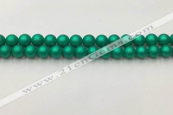 CSB2562 15.5 inches 8mm round matte wrinkled shell pearl beads