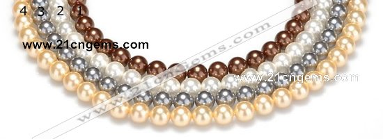 CSB26 16 inches 16mm round shell pearl beads Wholesale