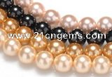 CSB27 16 inches 8mm round shell pearl beads Wholesale