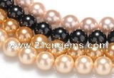 CSB29 16 inches 12mm round shell pearl beads Wholesale