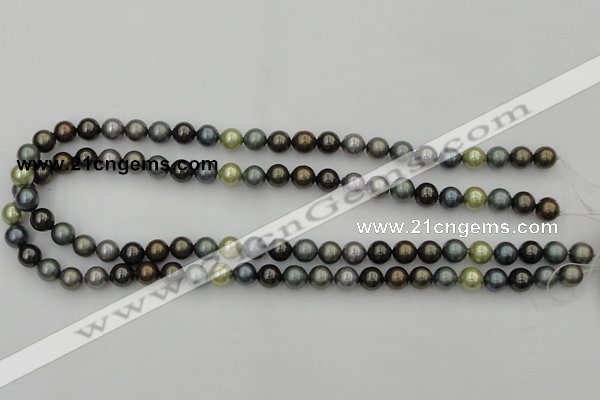 CSB316 15.5 inches 8mm round mixed color shell pearl beads