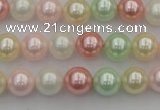 CSB322 15.5 inches 10mm round mixed color shell pearl beads