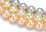 CSB33 16 inches 10mm round shell pearl beads Wholesale