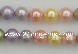 CSB330 15.5 inches 10mm round mixed color shell pearl beads