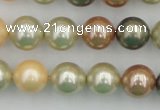 CSB359 15.5 inches 12mm round mixed color shell pearl beads