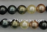 CSB361 15.5 inches 12mm round mixed color shell pearl beads