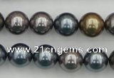 CSB366 15.5 inches 12mm round mixed color shell pearl beads