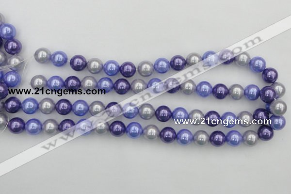 CSB369 15.5 inches 12mm round mixed color shell pearl beads