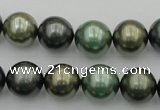 CSB385 15.5 inches 14mm round mixed color shell pearl beads