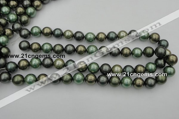 CSB385 15.5 inches 14mm round mixed color shell pearl beads