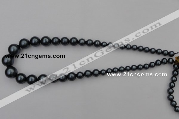 CSB405 15.5 inches 8mm - 16mm round shell pearl beads