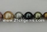 CSB409 15.5 inches 8mm - 16mm round mixed color shell pearl beads