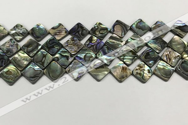 CSB4119 15.5 inches 10*10mm diamond abalone shell beads wholesale