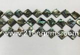 CSB4120 15.5 inches 12*12mm diamond abalone shell beads wholesale