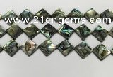 CSB4122 15.5 inches 16*16mm diamond abalone shell beads wholesale