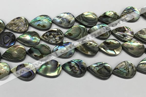 CSB4140 15.5 inches 18*25mm flat teardrop abalone shell beads