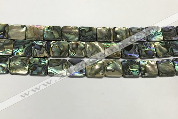CSB4146 15.5 inches 14*14mm square abalone shell beads wholesale