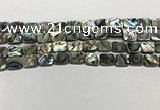 CSB4151 15.5 inches 8*10mm rectangle abalone shell beads wholesale