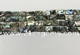 CSB4152 15.5 inches 8*12mm rectangle abalone shell beads wholesale