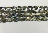 CSB4159 15.5 inches 8*12mm flat drum abalone shell beads wholesale